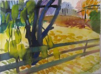 Yellow autumn 2, watercolour, 27 x 20