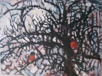 Tree and birds, 80 x 60, oil, 2012